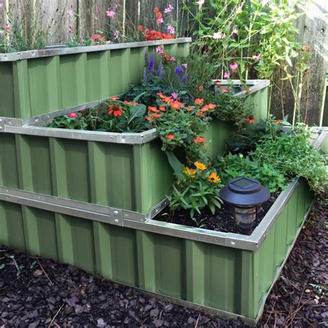 garden metal box|galvanized steel raised garden bed.